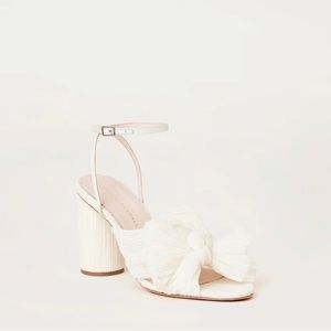 LOEFFLER RANDALL camellia bow heel in Pearl